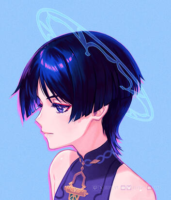 painted headshot